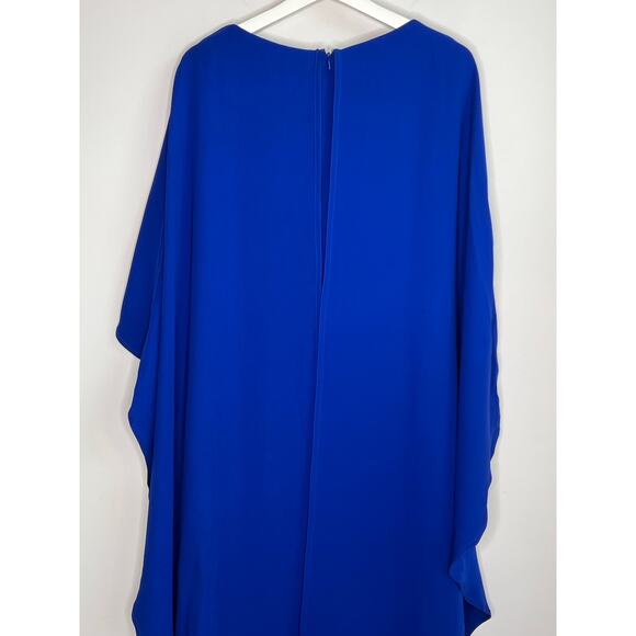 Tom and Linda Platt Chiffon Overlay Maxi Dress Royal Blue Women's Size M - Picture 6 of 8